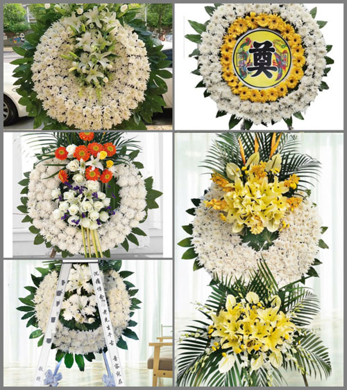湖北孝感市大悟县芳畈镇严冲村花圈速递